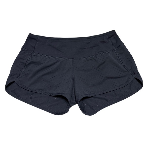 lululemon athletica Pants - Lululemon Speed Short Perforated Black Women 4 W7AI3S Run Lined
